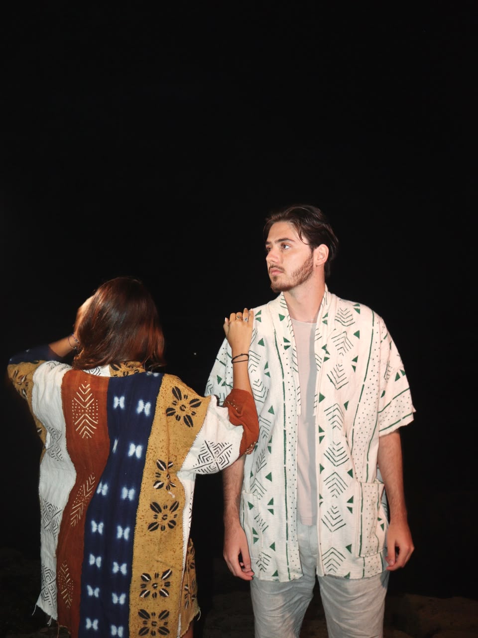 Kimono Écru & Vert