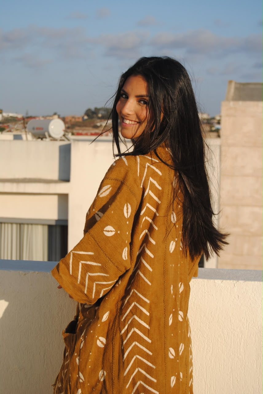 Kimono Moutarde Chevrons