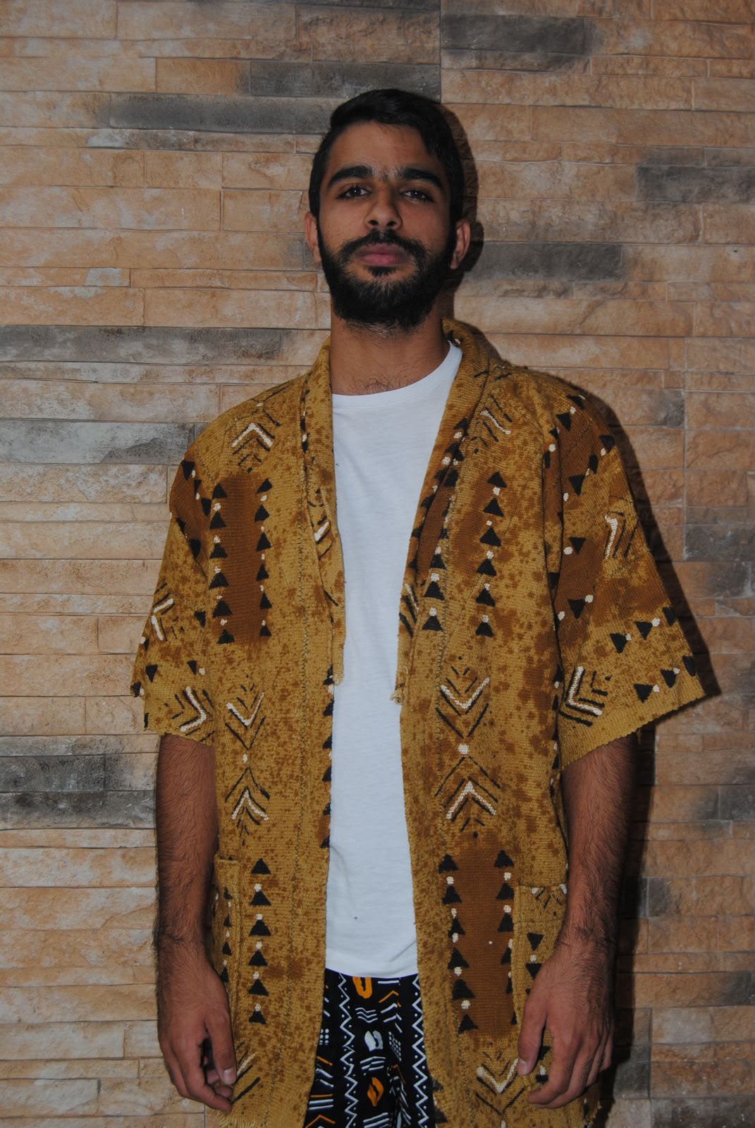 Kimono Moutarde Chevrons