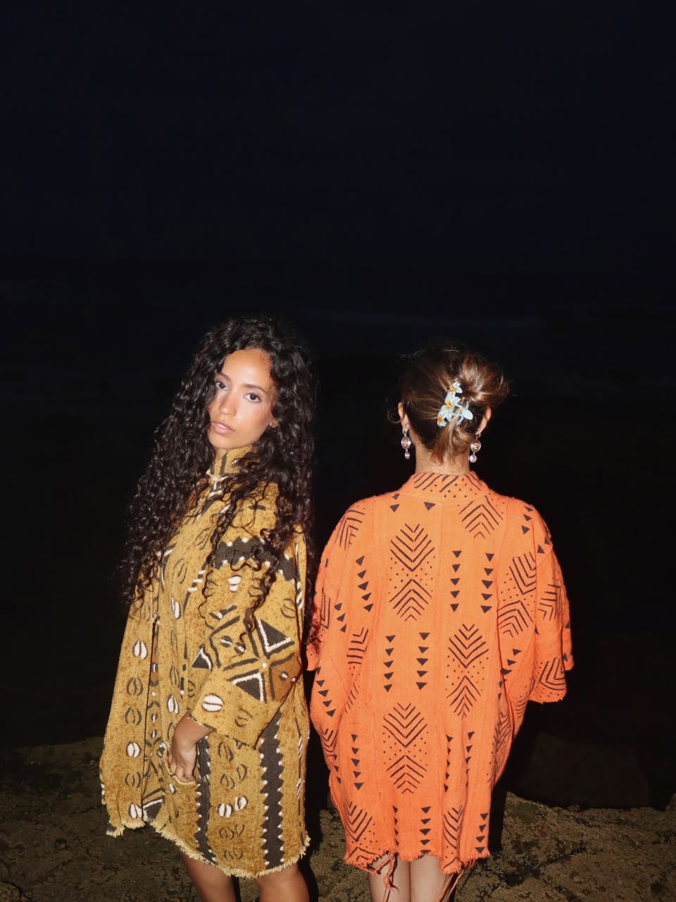 Kimono Ocre à Cauris