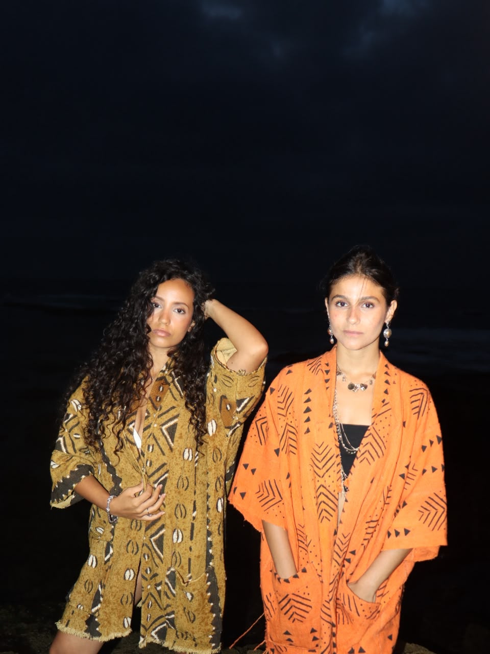 Kimono Ocre à Cauris