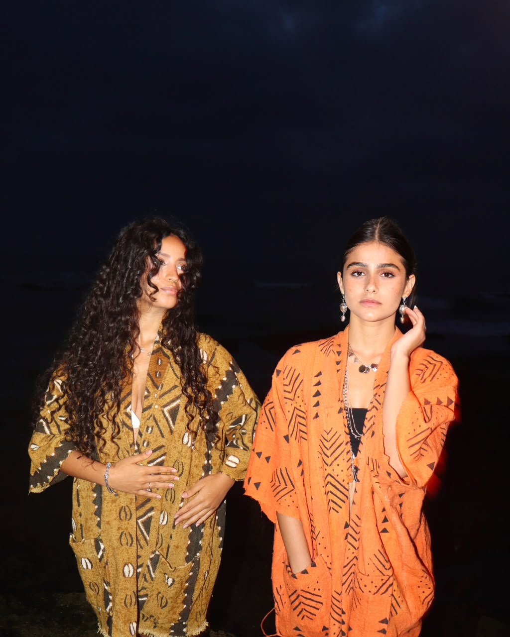 Kimono Ocre à Cauris