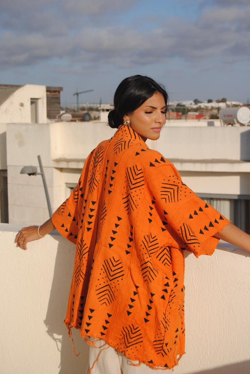 Kimono Orange Triangles