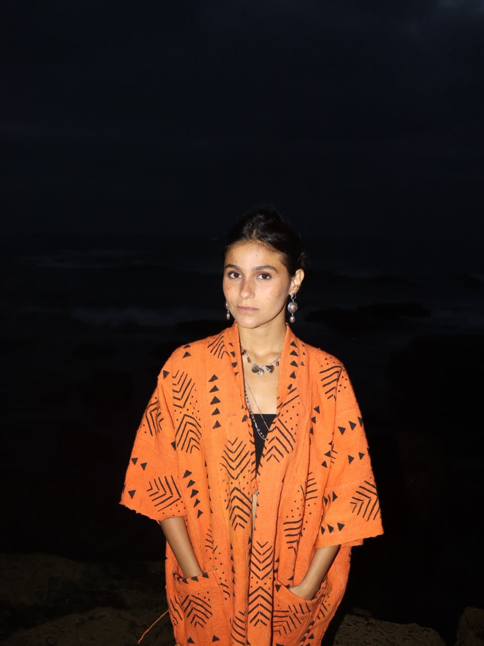 Kimono Orange Triangles