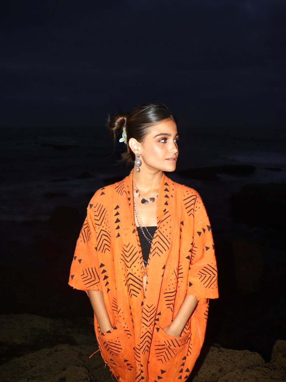 Kimono Orange Triangles