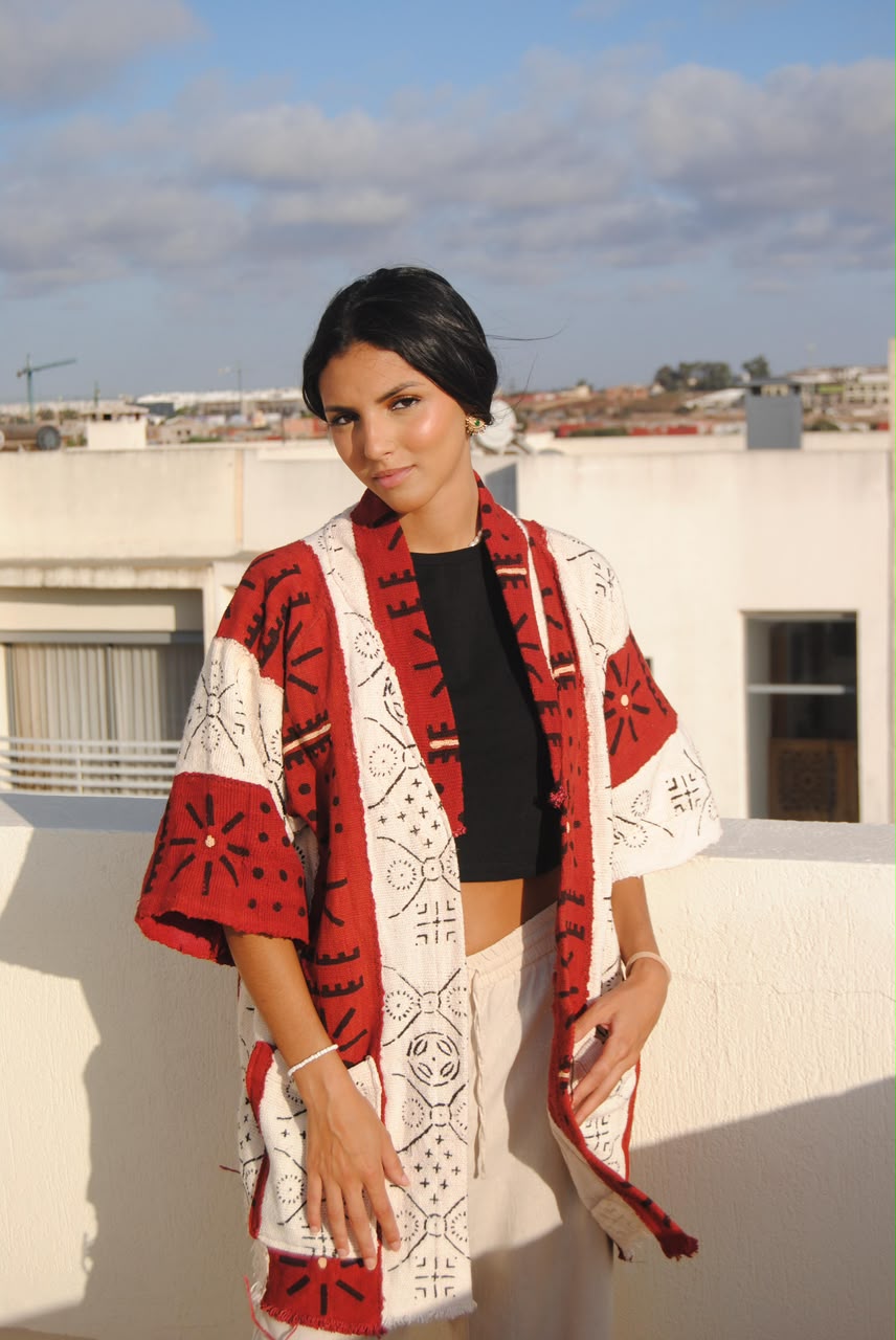 Kimono Rouge & Écru
