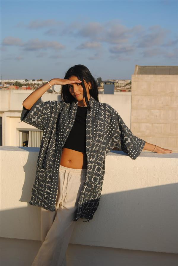 Kimono Anthracite Étoiles