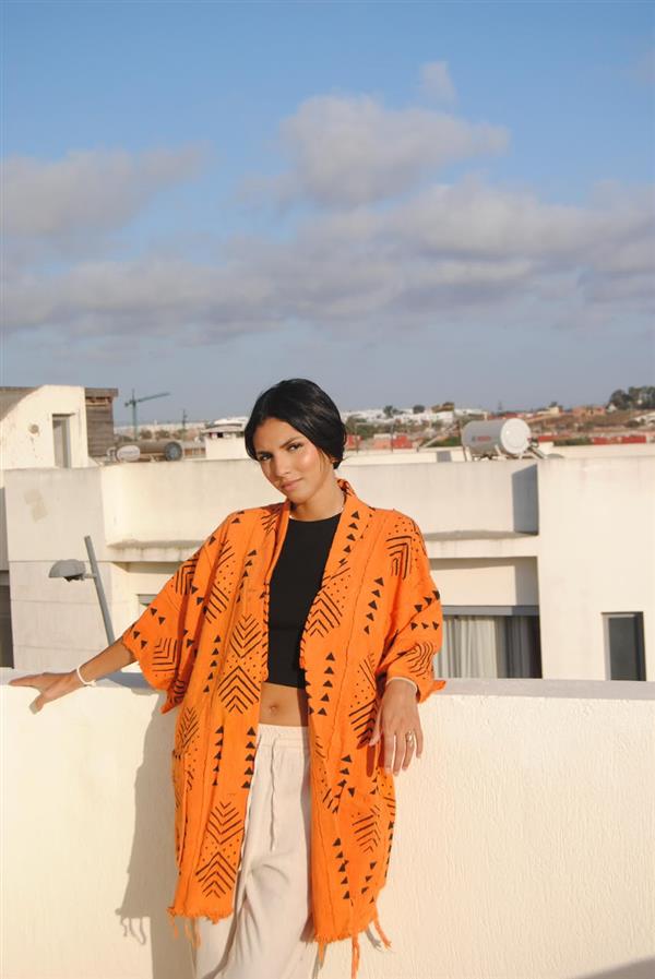 Kimono Orange Triangles