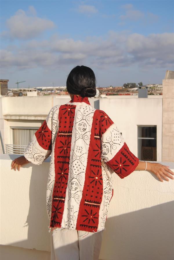 Kimono Rouge & Écru